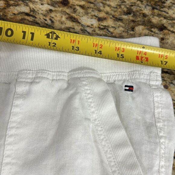 Tommy Hilfiger Linen White Drawstring Waist Jogger Pants Size M - Picture 6 of 8